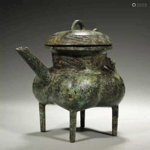 OLD CHINESE BRONZE CONTAINER