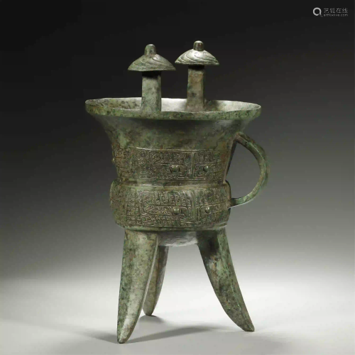 OLD CHINESE BRONZE CONTAINER