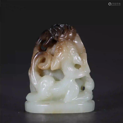 CHINESE WHITE JADE CARVED