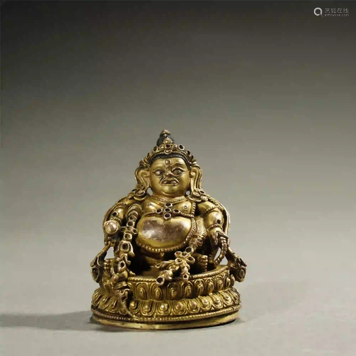 TIBETAN GILT-BRONZE BUDDHA STATUE