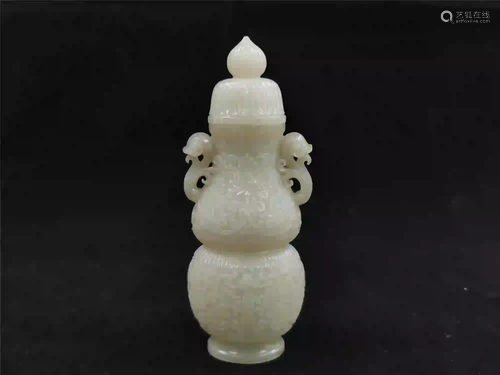 CHINESE WHITE JADE CARVED 