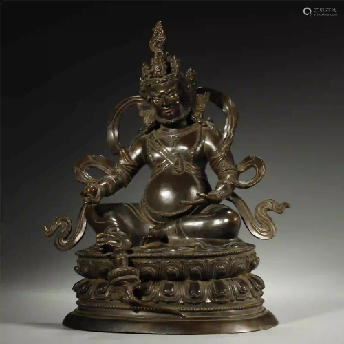 CHINESE ALLOY COPPER BUDDHA STATUE