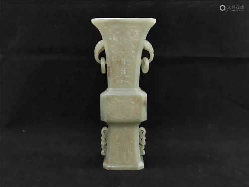 CHINESE WHITE JADE CARVED 