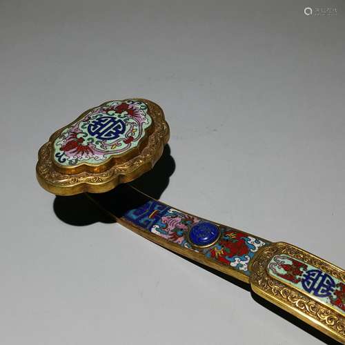 chinese cloisonne ruyi scepter