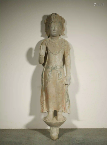 OLD CHINESE,STONE CARVING BUDDHA STATUE