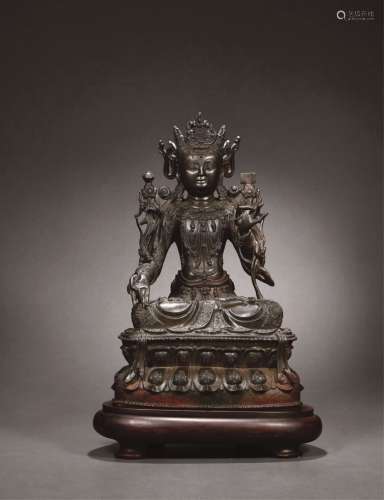 元•铜地藏菩萨坐像