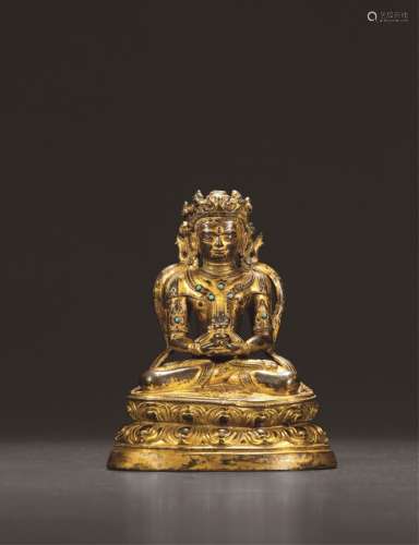 14世纪•铜鎏金无量寿佛坐像