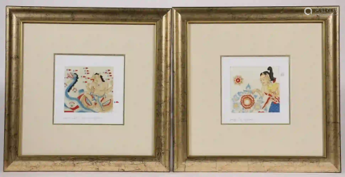 (2) FRAMED MYSTICAL PRINTS, BALI