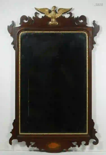 CHIPPENDALE MAHOGANY MIRROR