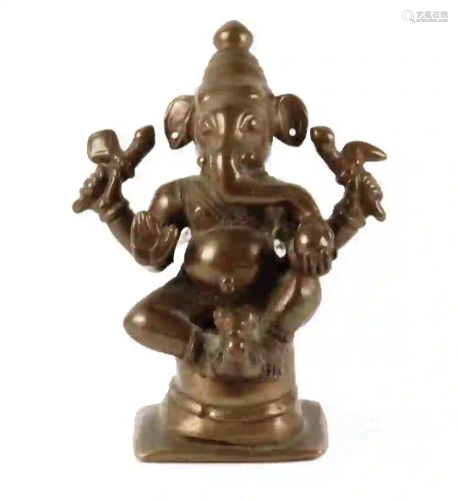 INDIAN BRONZE ALTAR FIGURE