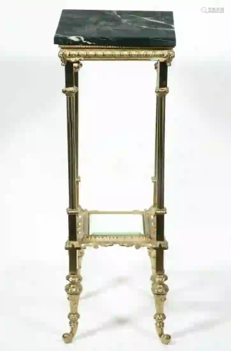 MARBLE TOP BRASS STAND
