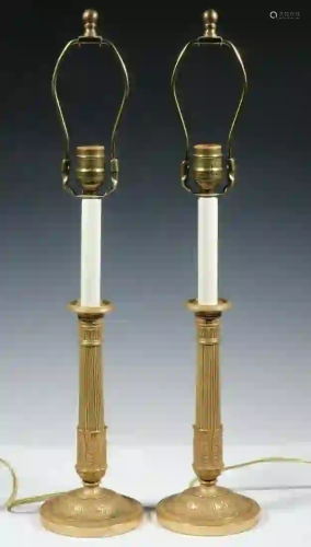 PR FRENCH CANDLESTICK LAMPS