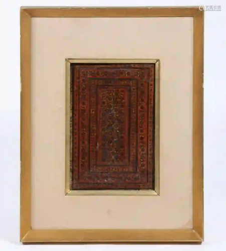 FRAMED PERSIAN MARQUETRY PANEL