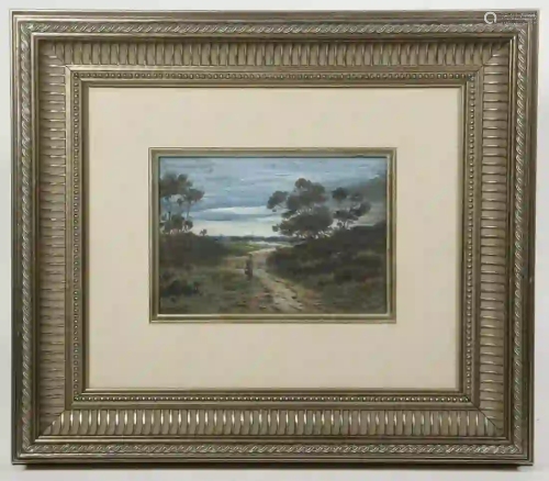 WATERCOLOR LANDSCAPE, BARBIZON SCHOOL