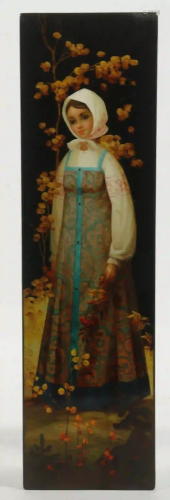 RUSSIAN LACQUERED ART PLAQUE