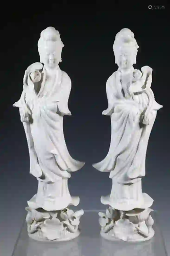 PR PORCELAIN GUANYIN FIGURINES