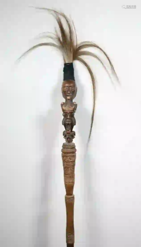 AFRICAN TRIBAL CEREMONIAL STAFF