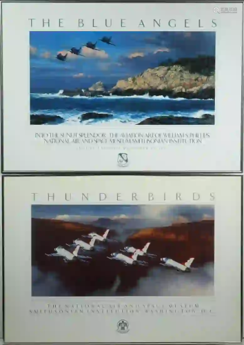 (2) FRAMED POSTERS MILITARY AIR TEAMS