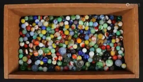 APPROX (200) EARLY GLASS TOY MARBLES