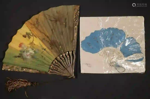 (2) VICTORIAN HAND FANS