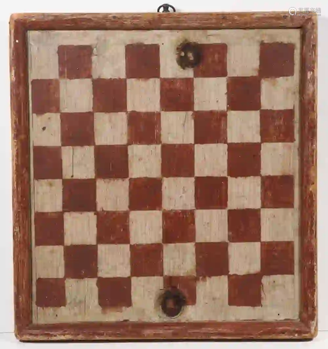 FOLK ART PAINTED GAME BOARD