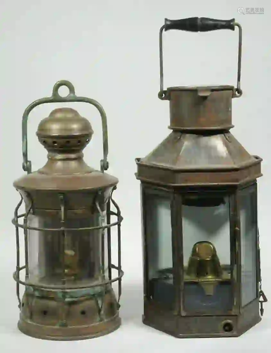 (2) BRITISH MARINE LANTERNS