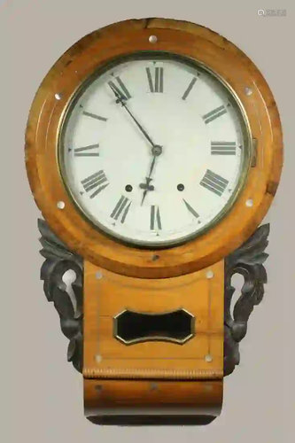 VICTORIAN INLAID WALL CLOCK