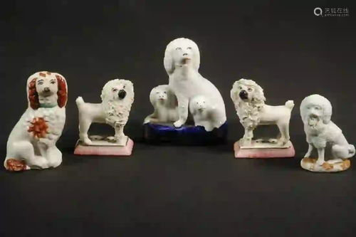 (5) STAFFORDSHIRE DOG FIGURES