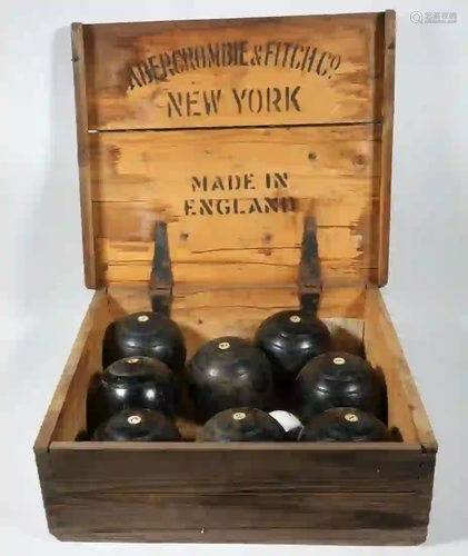 ABERCROMBIE & FITCH BOCCE LAWN BOWLING SET