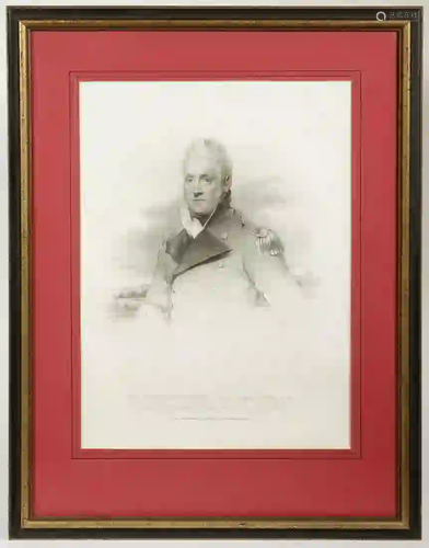 STEEL ENGRAVED PORTRAIT OF LT. GEN. SIR JOHN HOPE