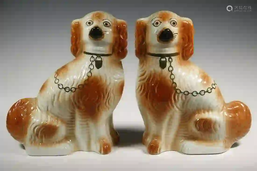 PR STAFFORDSHIRE DOG FIGURINES