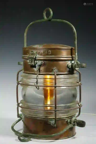 DAVEY & CO. LONDON COPPER SHIP'S LANTERN