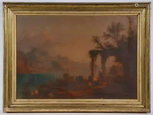 FRAMED CHROMOLITHO LANDSCAPE