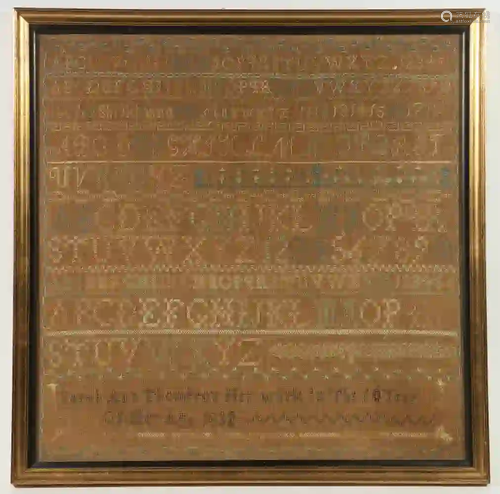 1832 SAMPLER SARAH ANN THOMPSON