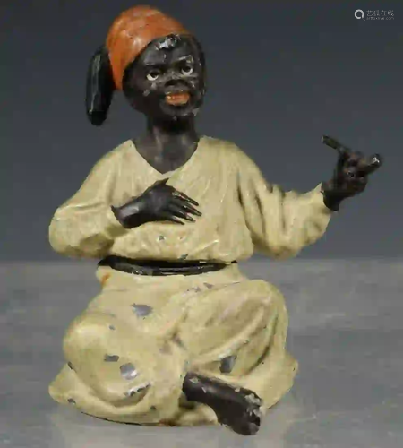 FIGURAL METAL INKWELL