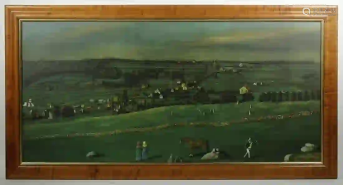 MODERN PRINT FROM A PAINTING OF BLUE HILL, MAINE IN