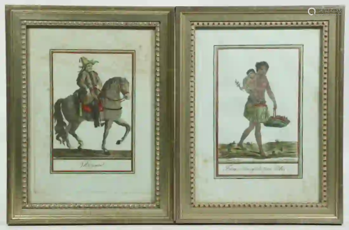 (2) FRAMED 18TH C. FRENCH ENGRAVINGS