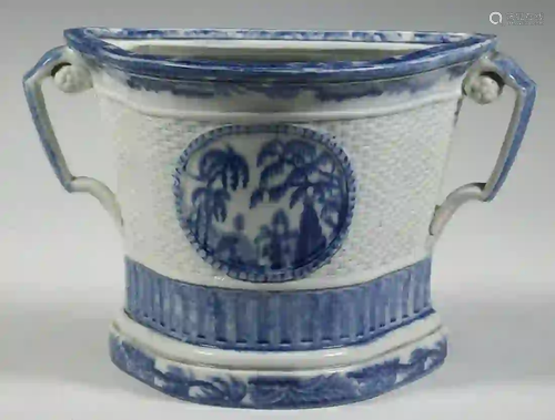 STAFFORDSHIRE DEMILUNE BOUGH POT