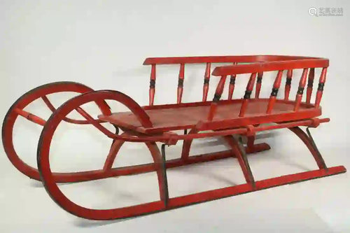 EARLY 20TH C. AMERICAN CHILD'S SNOW SLED