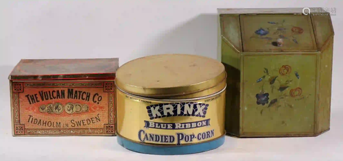 (3) VINTAGE MERCHANDISING TINS