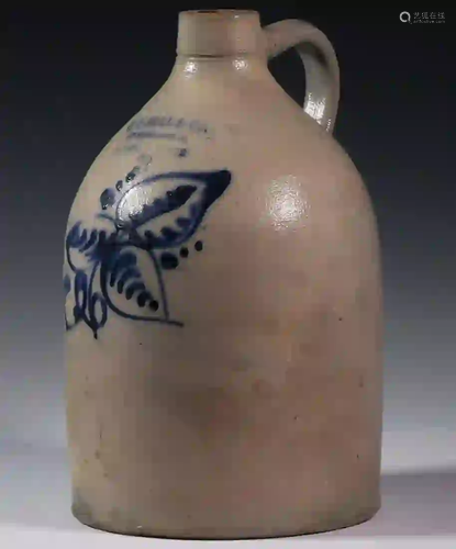 E.E. HALL & CO., BOSTON STONEWARE MERCHANT JUG