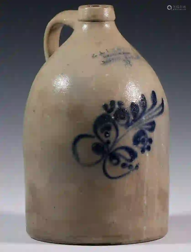 E.A. BUCK, BOSTON STONEWARE MERCHANT JUG