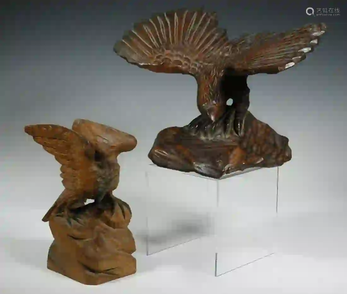 (2) EAGLE SCULPTURES