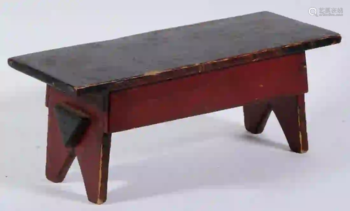 19TH C. PAINTED PINE FOOT REST