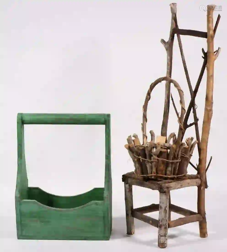 (2) WOODEN GARDEN ACCESSORIES