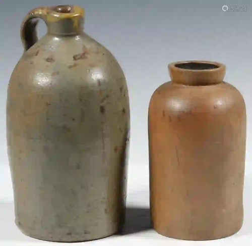 (2 PCS) EARLY STONEWARE