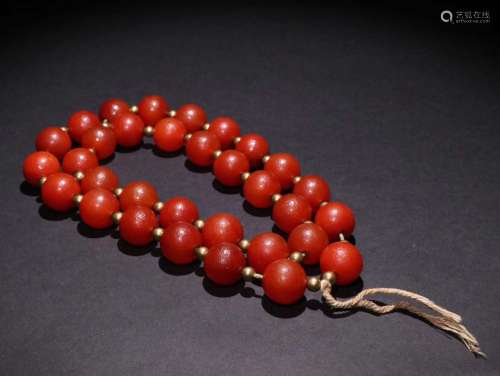 A South Red Agate Necklace