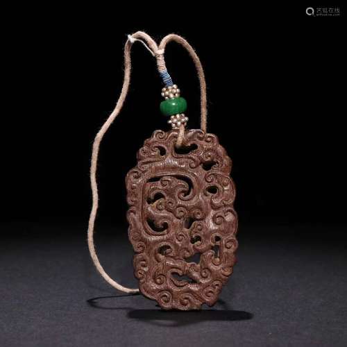 An Agarwood Dragon Pattern Pendant