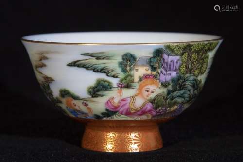 A Porcelain Figure-Story Cup