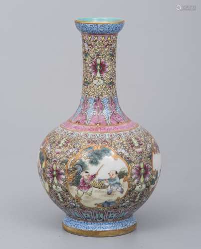 A Porcelain Figure-Story Vase